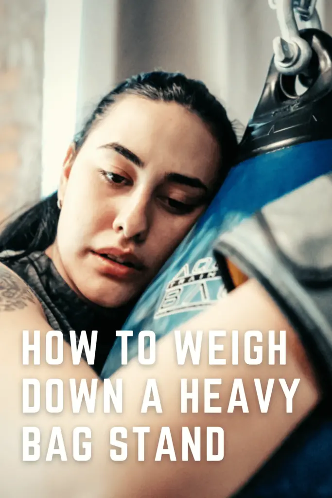 How to weigh down a heavy bag stand